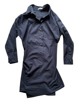PINKY Women's Navy Blue Button Front Shirt Dress Size Small